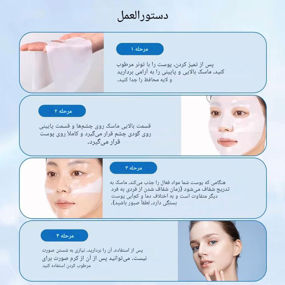 نحوه استفاده از ماسک ورقه ای بایودنس Biodance مدل بیو کلاژن Bio Collagen